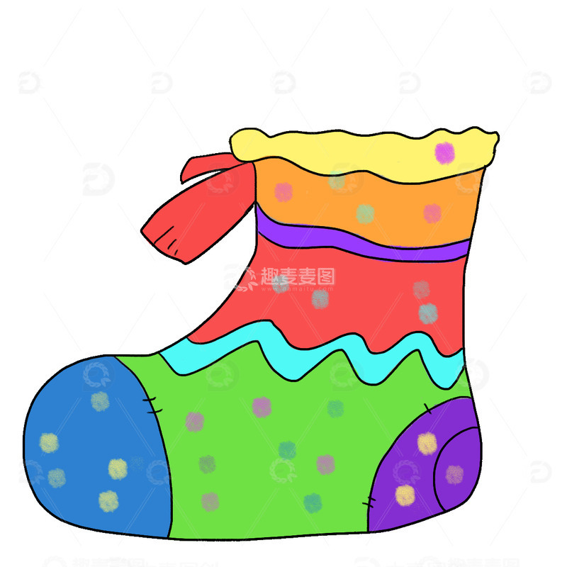 源文件下载【趣麦麦图】圣诞节袜子l礼物