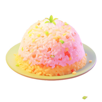美食炒饭3D立体
