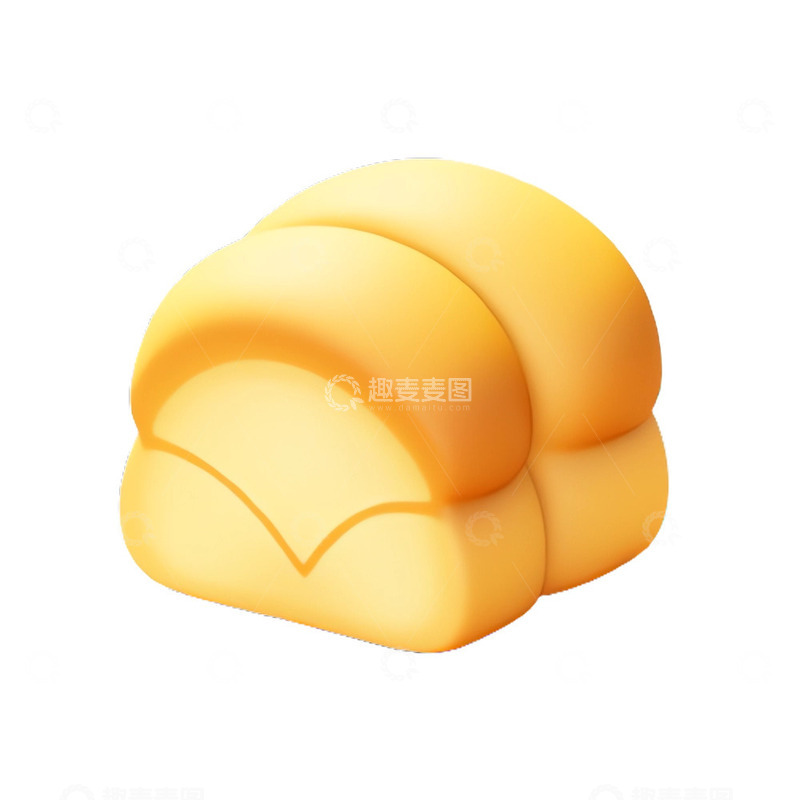 高清大图下载【趣麦麦图】3D立体面包图标