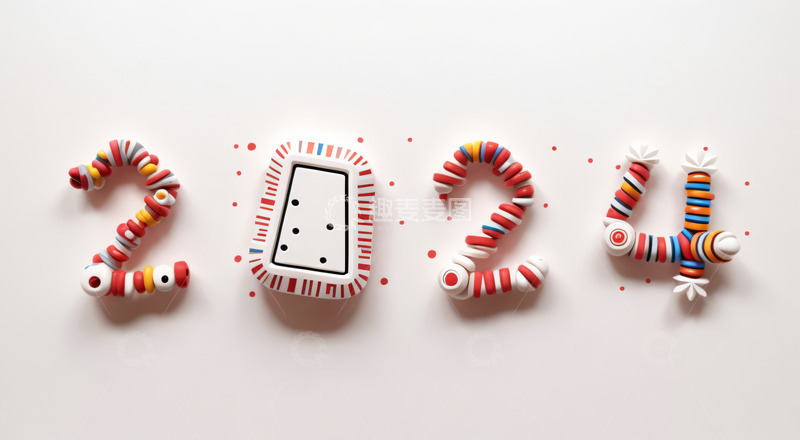 高清大图下载【趣麦麦图】2024玩具风艺术字体彩色字体