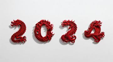 20204龙字体红色字体