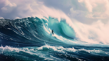 乘风破浪海浪冲浪背景