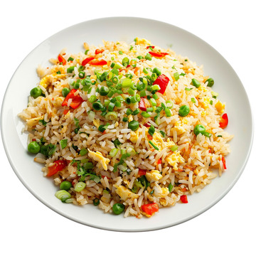 用盘子装的蛋炒饭