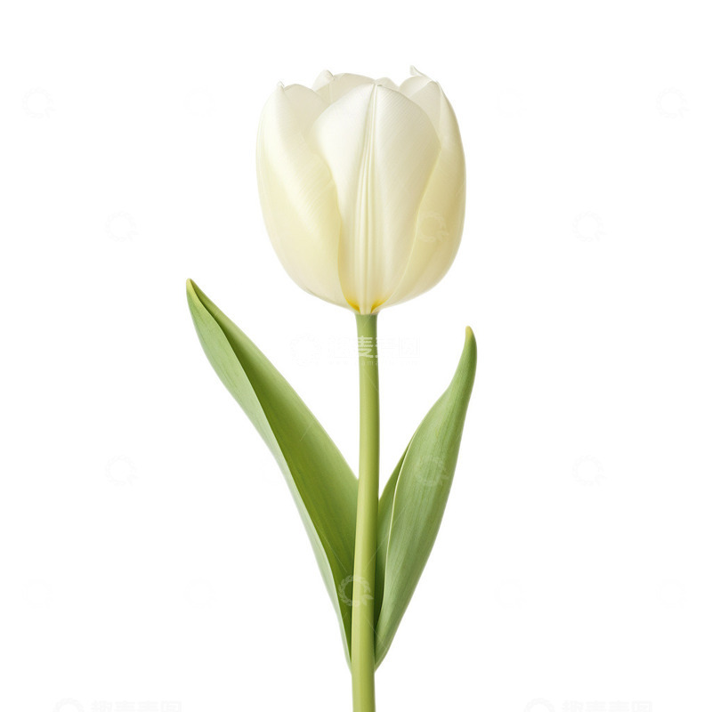 高清大图下载【趣麦麦图】白色的郁金香