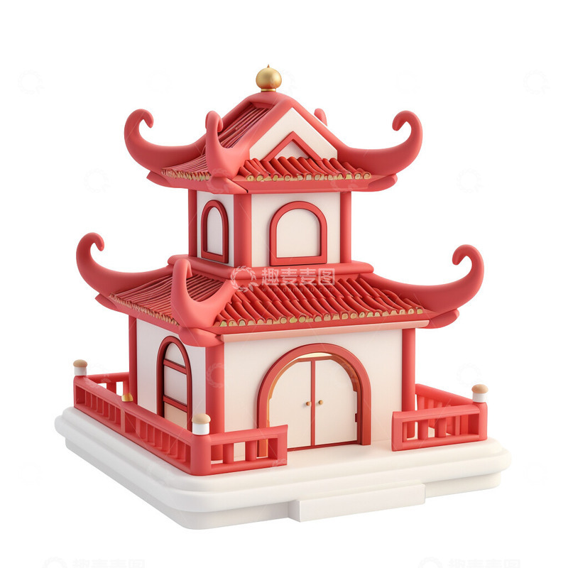 高清大图下载【趣麦麦图】中式建筑免扣