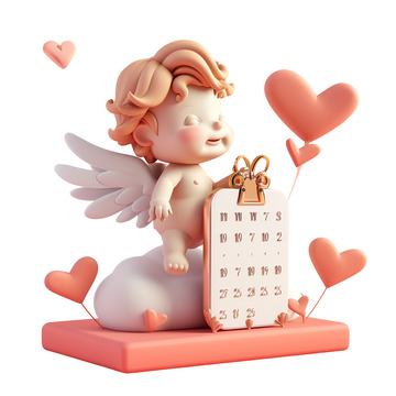 爱心丘比特日历