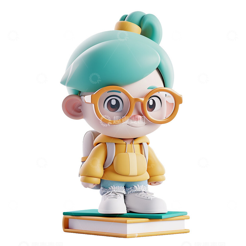 高清大图下载【趣麦麦图】可爱的卡通学生玩偶
