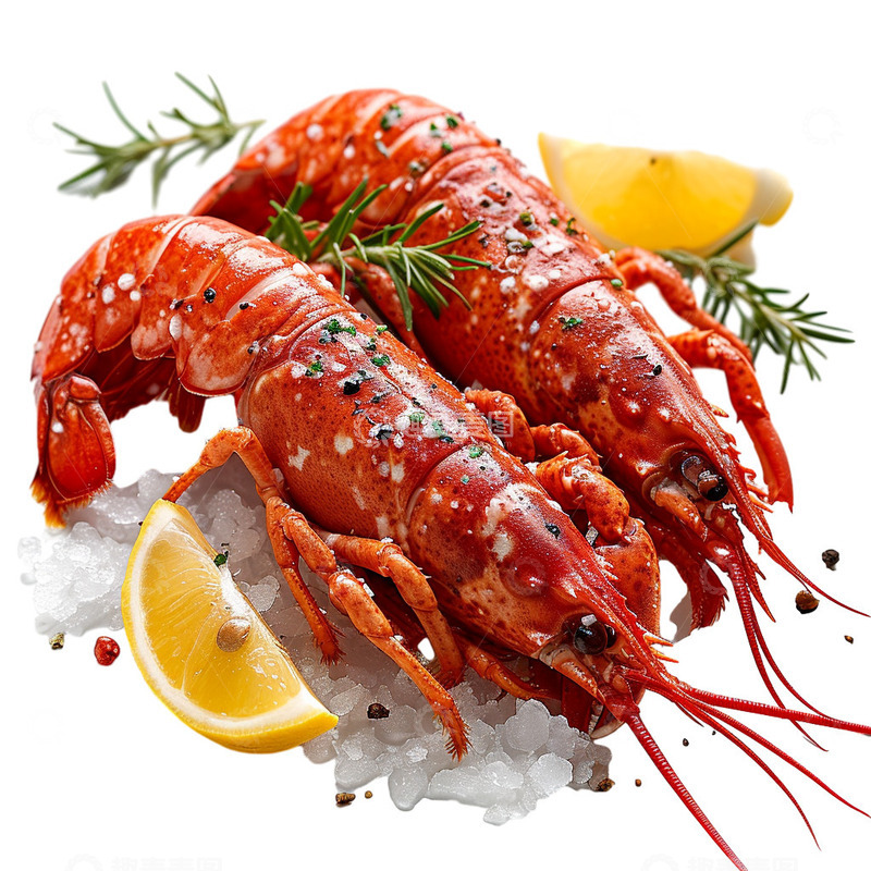 源文件下载【趣麦麦图】烧烤龙虾清蒸龙虾龙虾汤海洋淡水