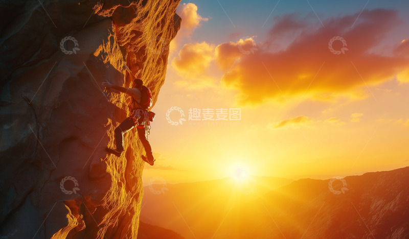 高清大图下载【趣麦麦图】攀岩攀登山脉运动背景