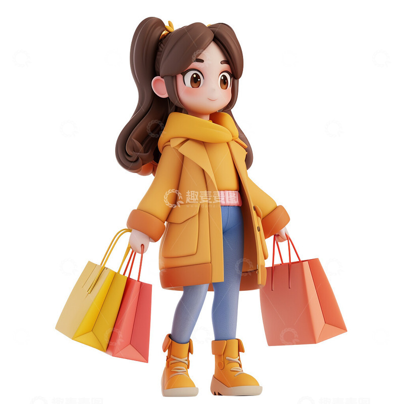 高清大图下载【趣麦麦图】购物节买东西