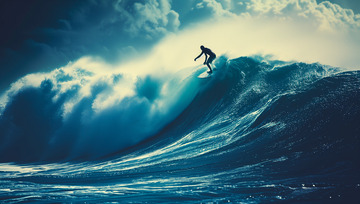 海面破浪海浪冲浪背景