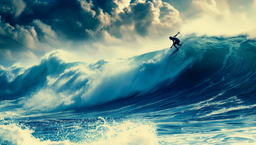 海面乘风破浪海浪背景