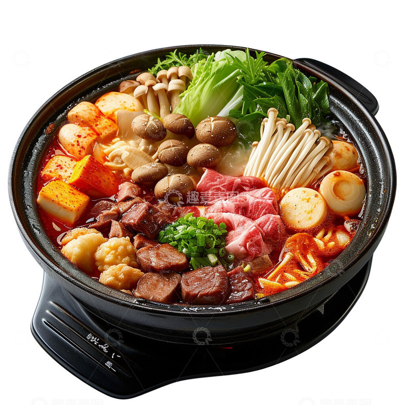 高清大图下载【趣麦麦图】美味的什锦砂锅