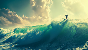 海破浪海浪冲浪背景