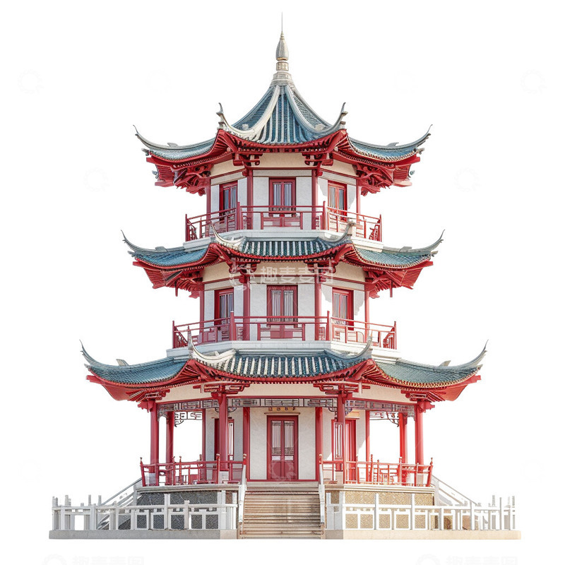 高清大图下载【趣麦麦图】中式阁楼3D