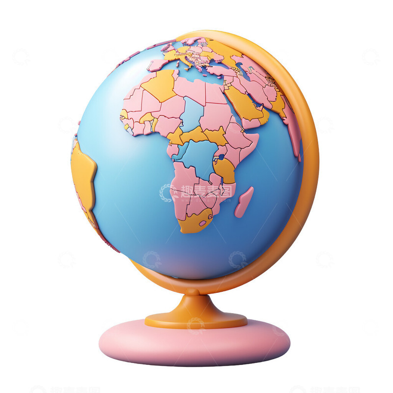 高清大图下载【趣麦麦图】开学季地球仪
