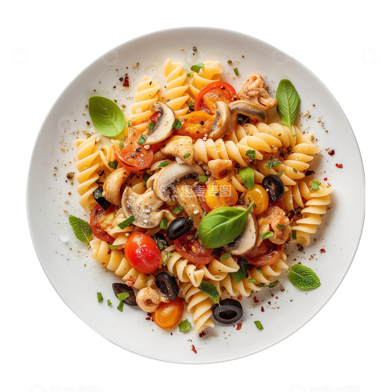高清大图下载【趣麦麦图】意大利面面条美食特色摆盘