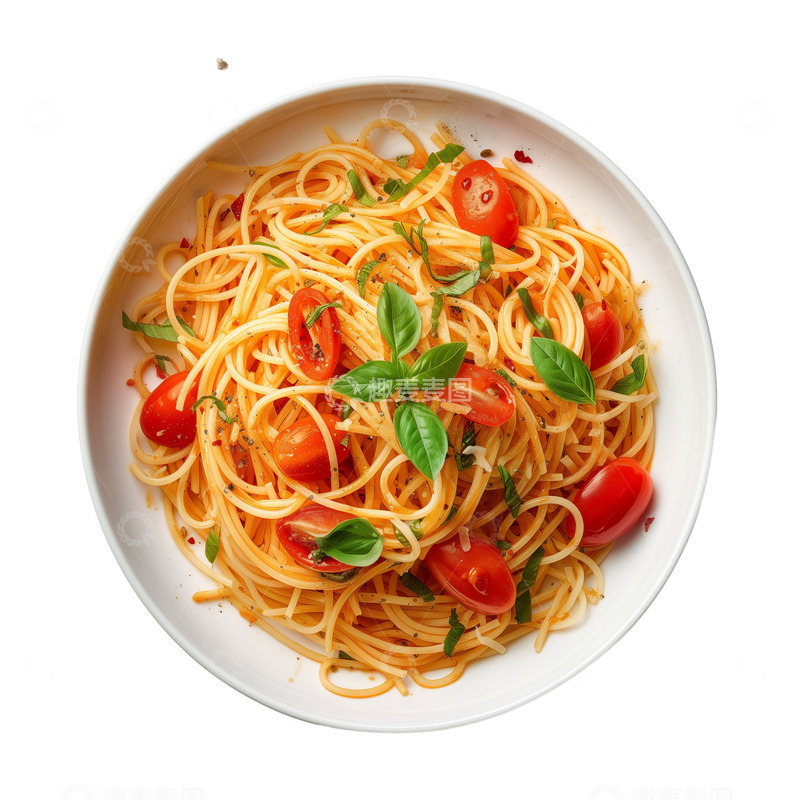 高清大图下载【趣麦麦图】意大利西餐面面条美食特色摆盘