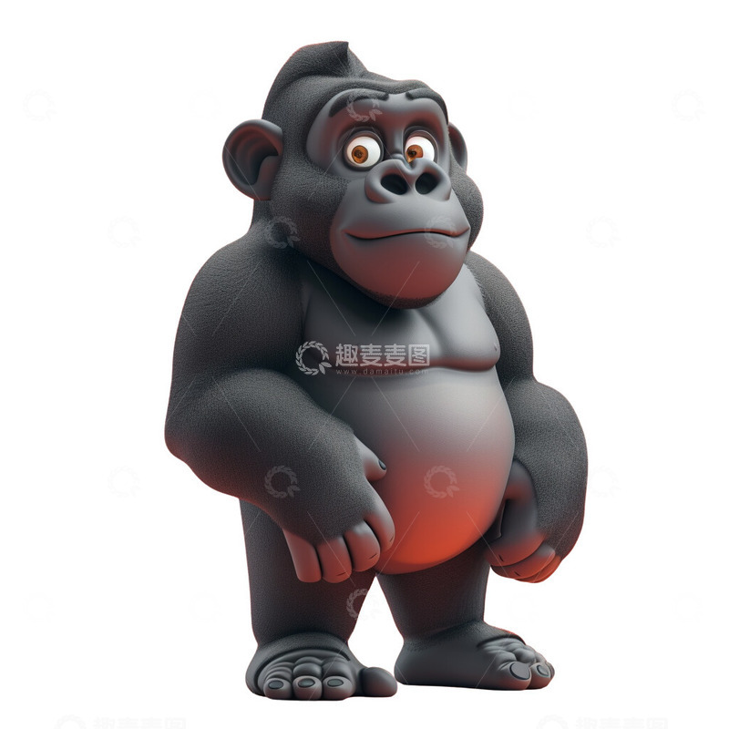 高清大图下载【趣麦麦图】动物卡通大猩猩