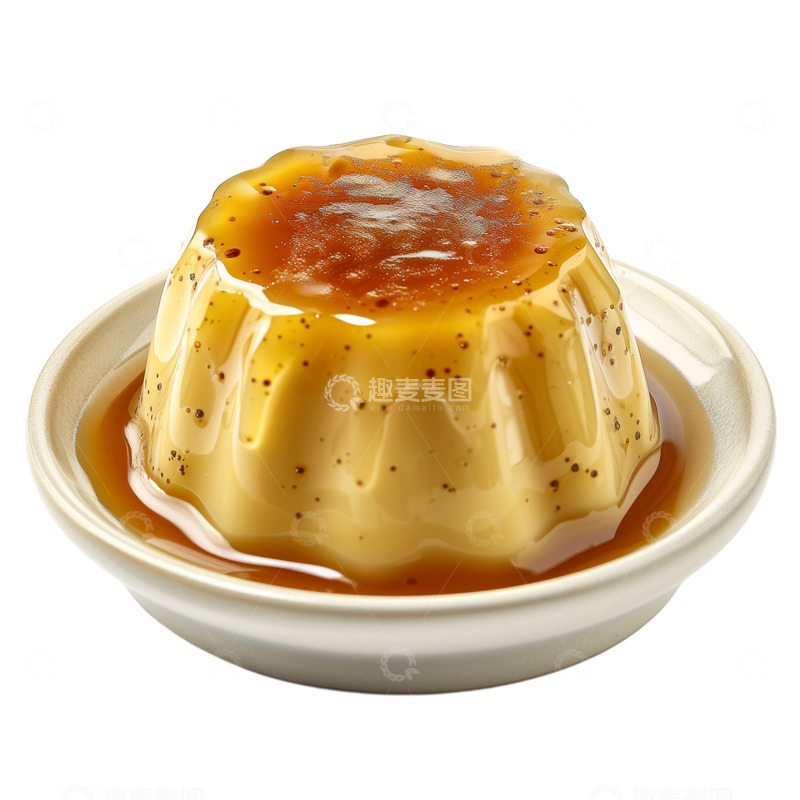 高清大图下载【趣麦麦图】饭后甜品草莓芒果布丁蛋糕