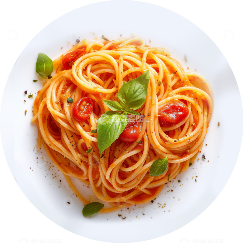 高清大图下载【趣麦麦图】意大利面面条美食特色摆盘西餐
