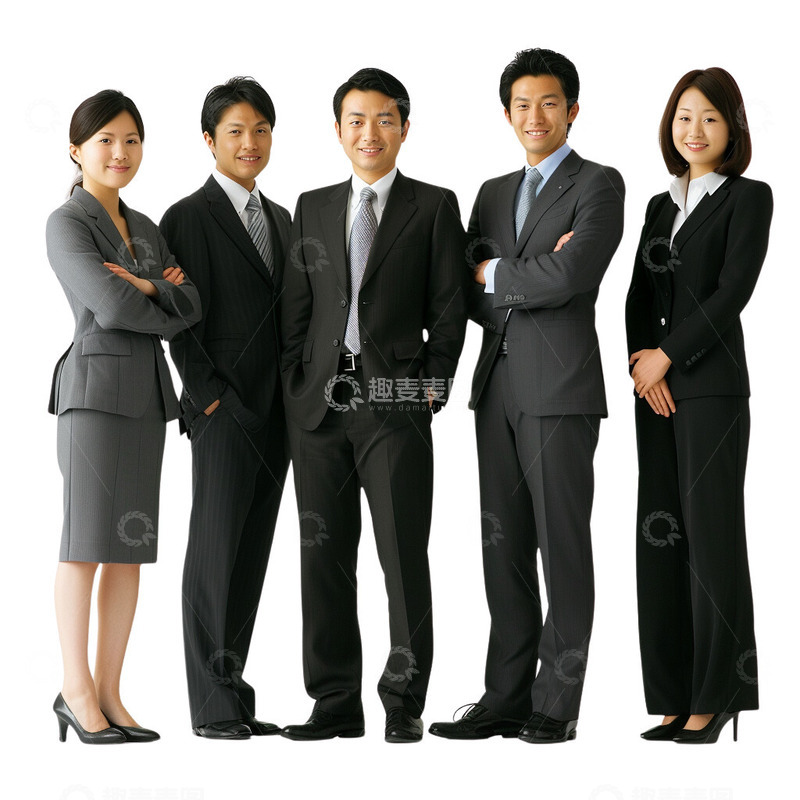 高清大图下载【趣麦麦图】办公室白领合影