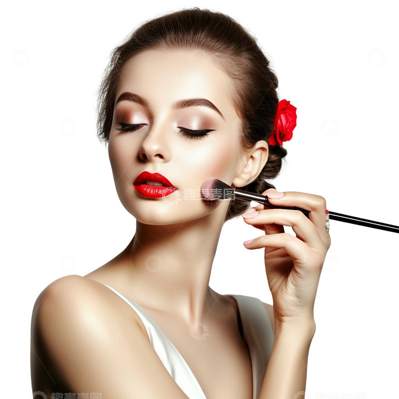 高清大图下载【趣麦麦图】女士在化妆1