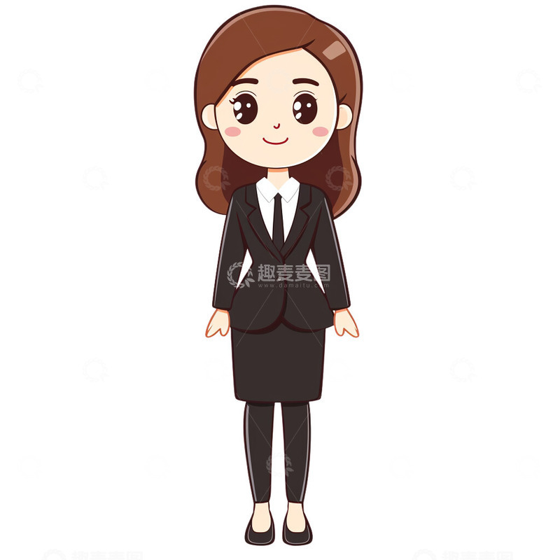 高清大图下载【趣麦麦图】卡通职场女性