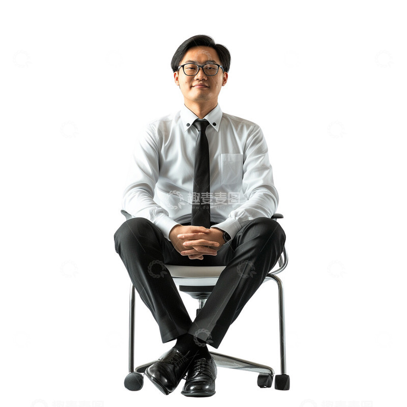 高清大图下载【趣麦麦图】坐在椅子上的职员