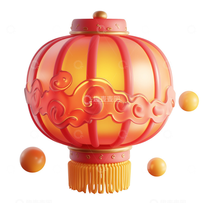 高清大图下载【趣麦麦图】3D精致中国风古风建筑灯元素