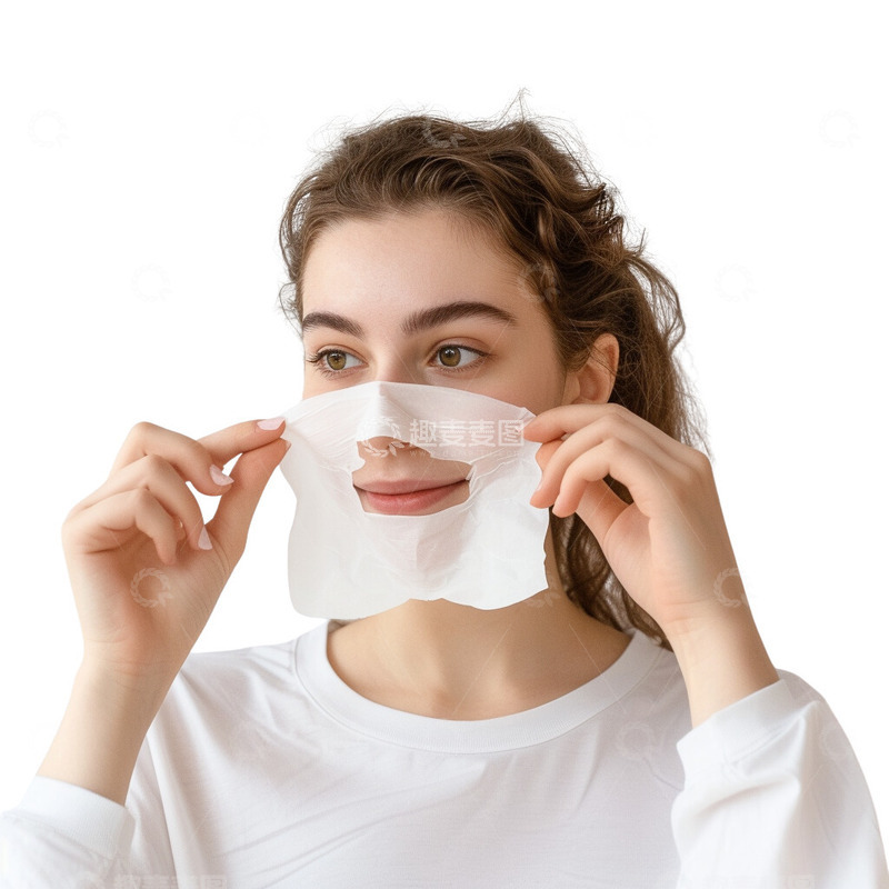 高清大图下载【趣麦麦图】女士在贴面膜