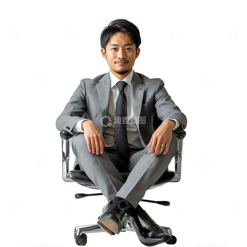 高清大图下载【趣麦麦图】坐在椅子上的男士