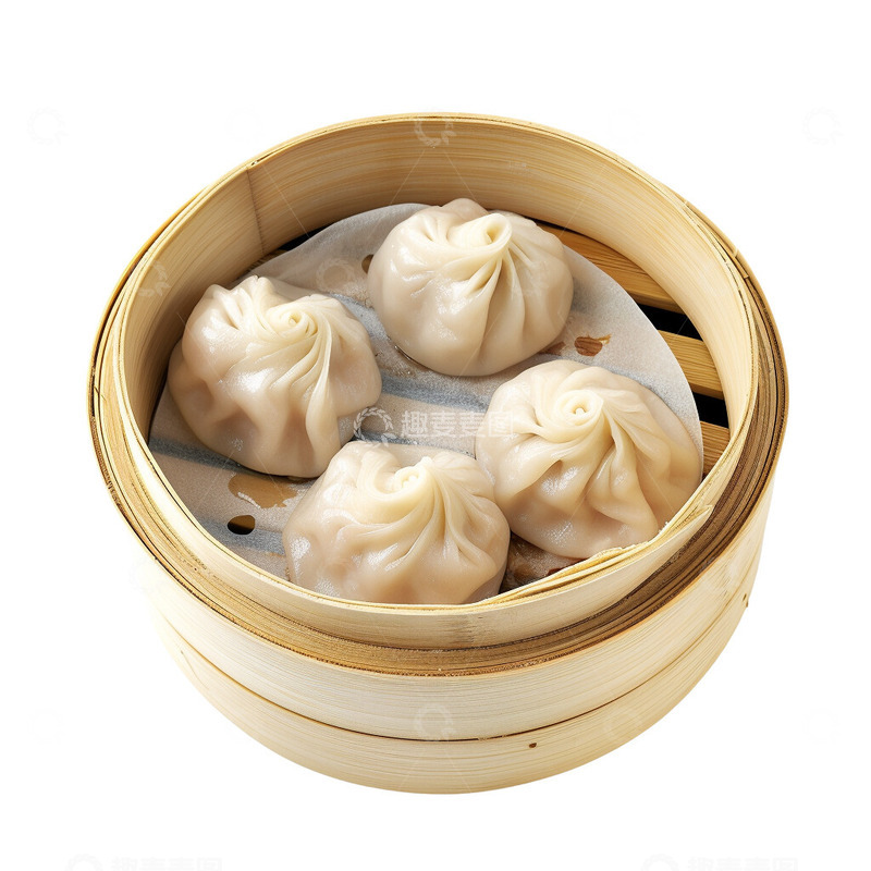 高清大图下载【趣麦麦图】一笼灌汤包美味