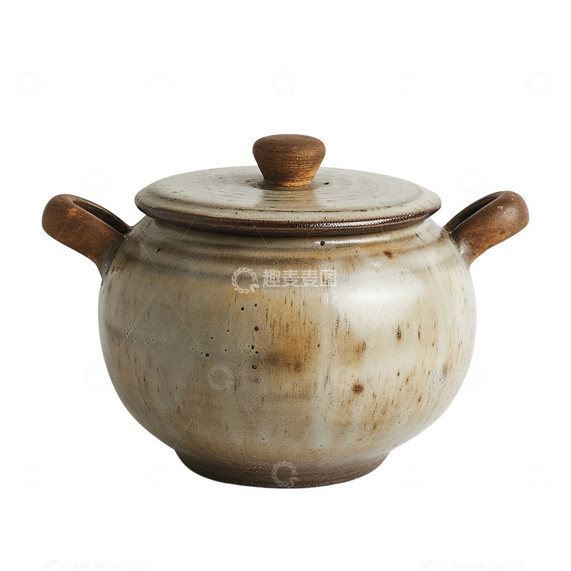 高清大图下载【趣麦麦图】白色的陶罐子