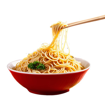 筷子夹面写实素材