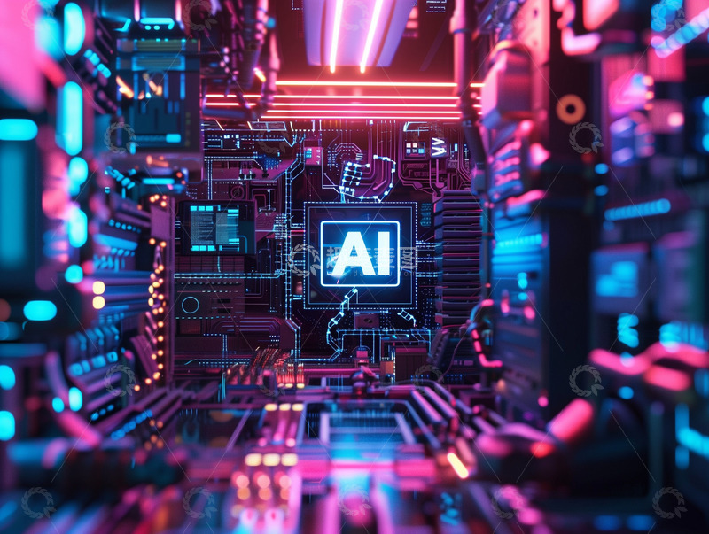 高清大图下载【趣麦麦图】智能芯片科技线条背景