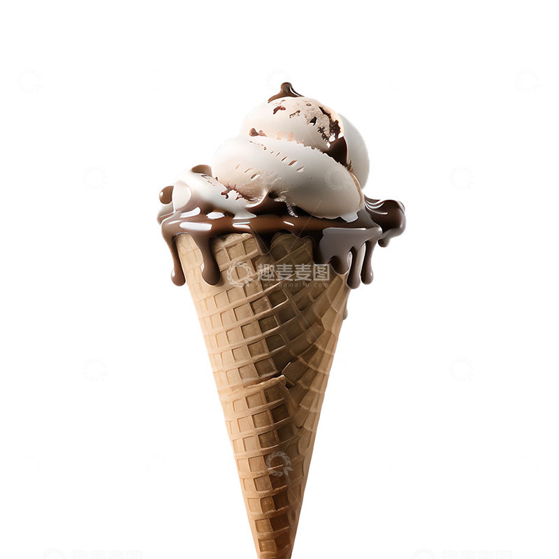 源文件下载【趣麦麦图】巧克力冰淇淋写实素材