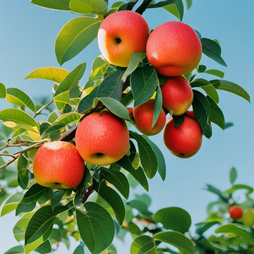 苹果树树枝果实高清图