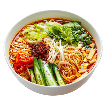 写实免扣油泼面元素