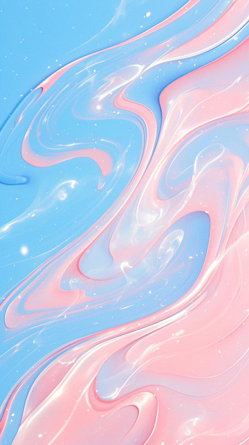 粉蓝渐变流体流动抽象背景
