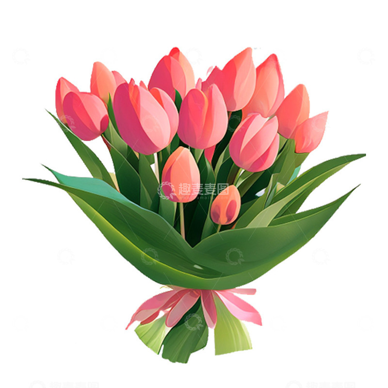 高清大图下载【趣麦麦图】郁金香教师节花束