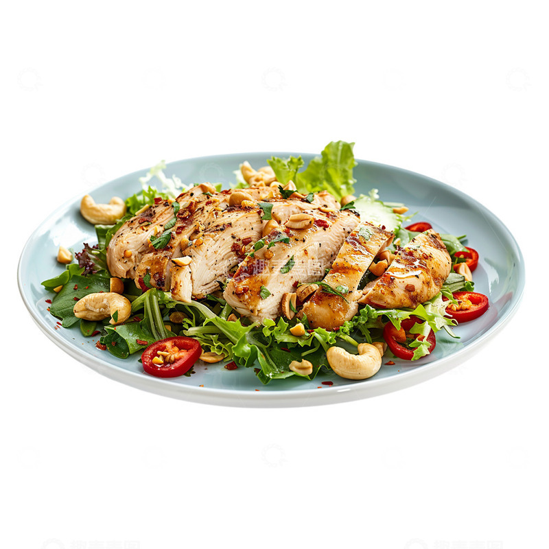 源文件下载【趣麦麦图】鸡胸肉减脂餐元素