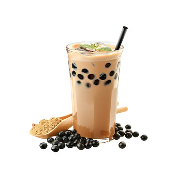 珍珠奶茶写实免扣元素