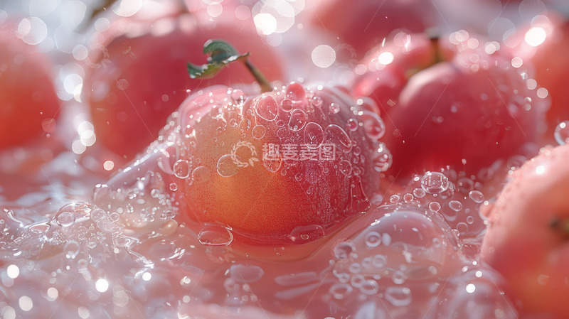 高清大图下载【趣麦麦图】新鲜水蜜桃桃子