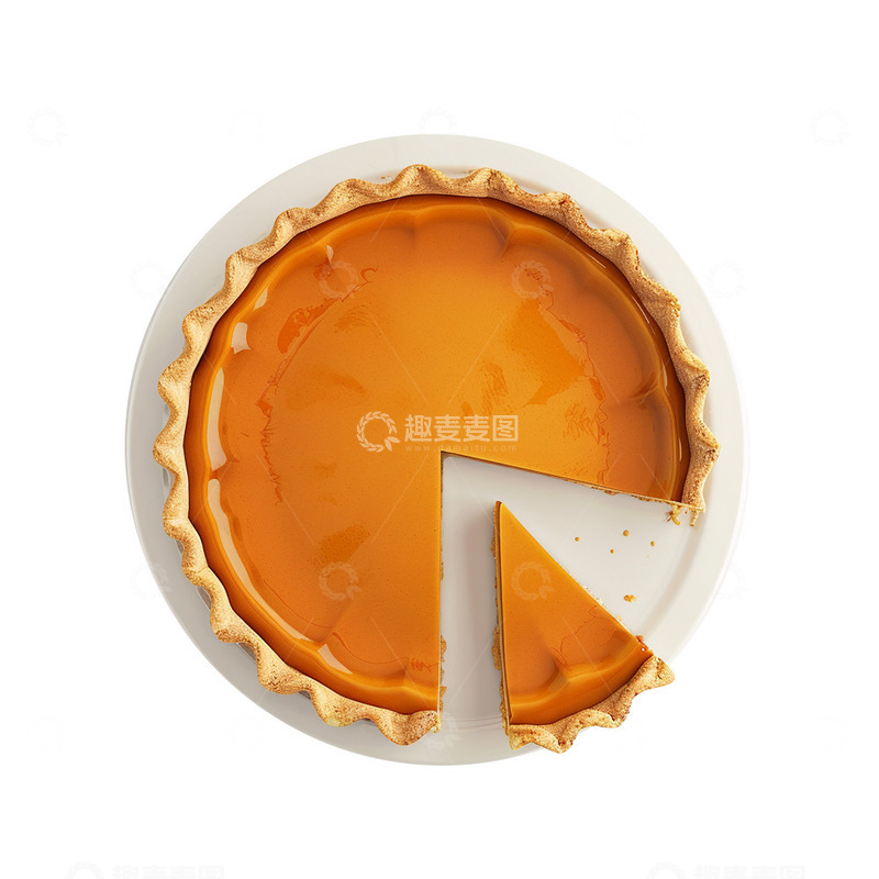 高清大图下载【趣麦麦图】俯视被切过的水果派