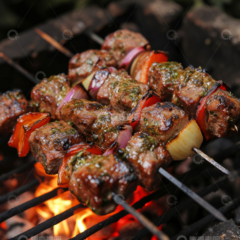 高清大图下载【趣麦麦图】自助餐烤肉宣传海报背景