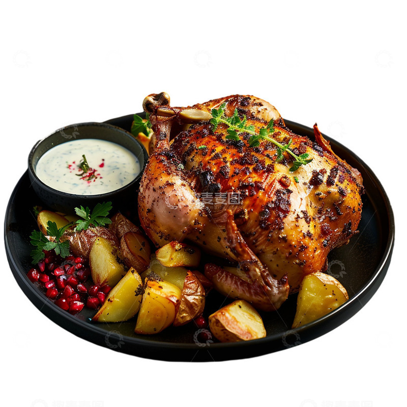高清大图下载【趣麦麦图】烤鸡写实免扣素材