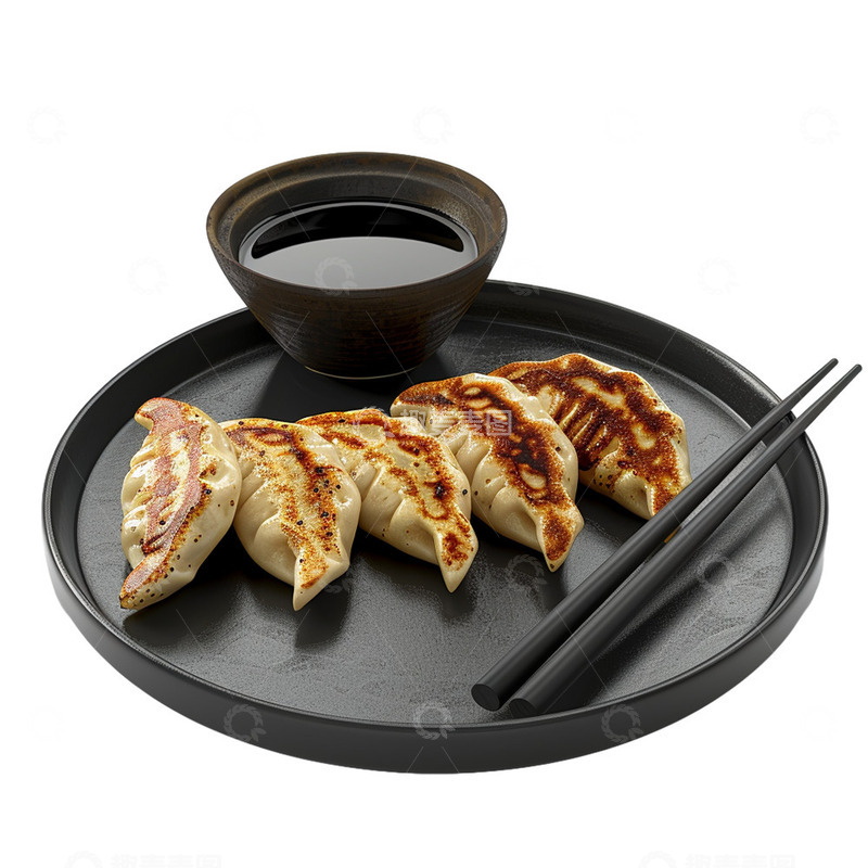 高清大图下载【趣麦麦图】煎饺美食素材