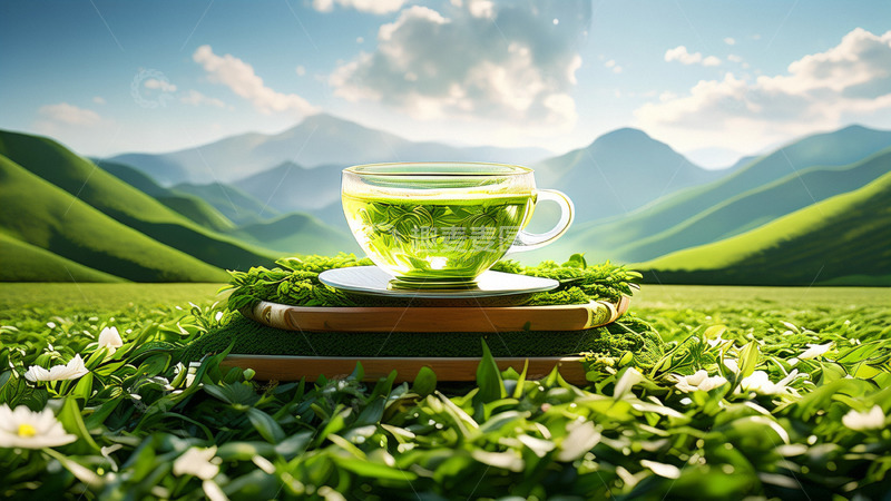 高清大图下载【趣麦麦图】新茶上市品茶