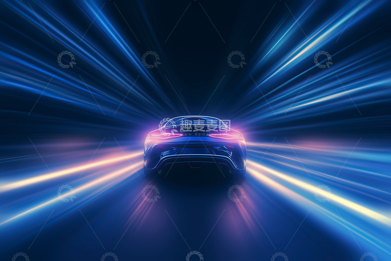 高清大图下载【趣麦麦图】高速跑车夜间驾驶